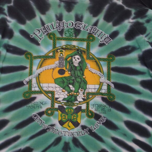 Vintage Grateful Dead T-Shirt 1992 Philly St. Patrick's Spectrum T-Shirt XL - Picture 8 of 13